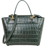 Celine Dark Green Crocodile Embossed Belt Nano Handbag