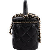 Chanel Quilted Lambskin Vanity Case Crossbody Handbag