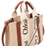 Chloé Canvas Small Woody Tote Crossbody Handbag