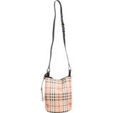 Burberry Nova-Check Monogram Small Bucket Crossbody Bag