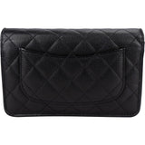 Chanel Quilted Caviar Leather Wallet On Chain Crossbody Bag