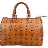 MCM Monogram Visetos Boston Handbag