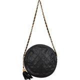 Chanel Quilted Lambskin Round Tassel Shoulder Bag