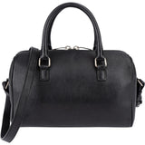 Yves Saint Laurent Black Leather Classic Baby Duffle Fringe Crossbody Bag