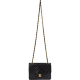 Chanel Quilted Lambskin 24K Gold Single Flap Crossbody Bag