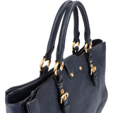 Miu Miu Blue Vitello Leather Tote Handbag
