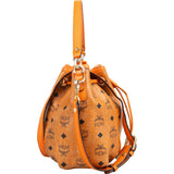 MCM Monogram Visetos Drawstring Bucket Crossbody Bag