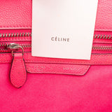 Céline Pink Drummed Calfskin Luggage Handbag