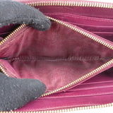 Miu Miu Crocodile Embossed Leather Zip Around Wallet