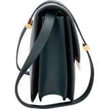 Celine Dark Green Boxcalf Classic Box Medium Crossbody Bag