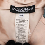 Dolce & Gabbana Multicolor Silk Floral Print Lace Trim Dress (IT40)