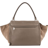 Céline Drummed Leather and Suede Trapeze Handbag