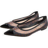 Fendi Monogram FF Motif Mesh Ballerina Flats (35)