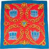 Hermès Carrosses d'Or Silk Carre 90 Scarf Tuch