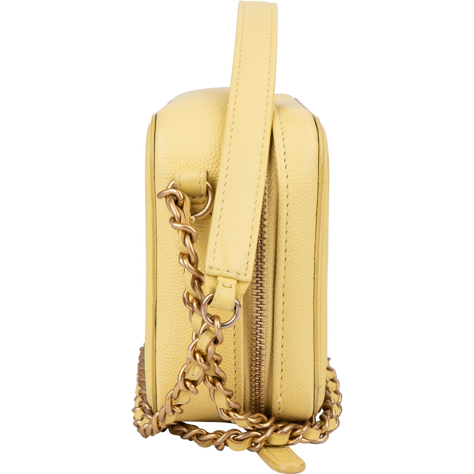 Chanel Quilted Caviar Leather CC Filigree Crossbody Bag - vintageandkickz