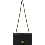 Chanel Quilted Lambskin 24K Gold Medium Double Flap Shoulder Bag