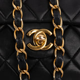 Chanel Quilted Lambskin Mini Rectangular 24K Gold Single Flap Crossbody Bag