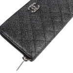 Chanel Quilted Glittered Caviar Leathe CC Wallet - vintageandkickz
