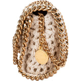 Stella McCartney Crochet Falabella Fold Over Clutch Crossbody Bag