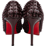 Christian Louboutin Burgundy Patent Leather Alti Spikes Pumps (38)