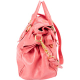 Miu Miu Pink Vitello Lux Leather Bow Handbag