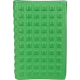 Balenciaga Green Rockstud Chocolate Bar Bifold Card Holder