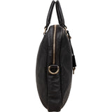 Gucci Black Guccissima Leather Business Handbag - vintageandkickz