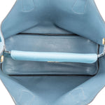 Prada Blue Saffiano Leather Double Handbag - vintageandkickz