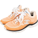 Chanel Quilted Fabric Suede CC Trainer Sneakers (36)