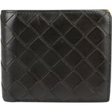 Bottega Veneta Dark Green Intrecciato Leather Bifold Wallet