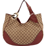 Gucci Monogram GG Canvas Britt Handbag