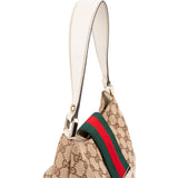 Gucci Monogram GG Canvas Web Hobo Shoulder Bag