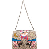 Gucci Monogram GG Supreme Canvas Embroidered Space and Cat làveugle par amour Dionysus Shoulder Bag