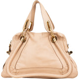 Chloé Beige Pebbled Leather Paraty Handbag