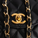 Chanel Quilted Lambskin 24K Gold Single Flap Crossbody Bag