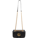 Gucci Chevron Matelassé Leather GG Marmont Crossbody Bag