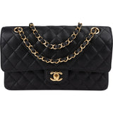 Chanel Quilted Caviar Leather Medium Double Flap Crossbody Bag