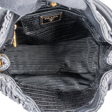 Prada Black Matelassé Nappa Leather Gaufre Shoulder Bag