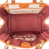 Coach Beige Canvas Embroidered Horse Carriage Reese Tote 28 Handbag