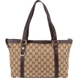 Gucci Monogram GG Canvas Abbey Tote Shoulder Bag