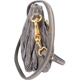Miu Miu Matelassé Vitello Lux Leather Small Saddle Crossbody Bag