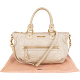 Miu Miu Quilted Nappa Leather Tote Handbag