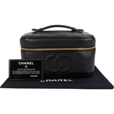 Chanel Caviar Leather CC Vanity Case Handbag
