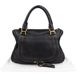 Chloé Black Leather Marcie Medium Satchel Handbag
