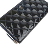 Chanel Quilted Patent Leather CC CC Wallet