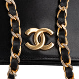Chanel Noir Boxcalf CC Single Flap Shoulder Bag