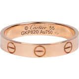Cartier Au 750 Rosegold LOVE Wedding Band Ring (#55)