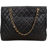 Chanel Quilted Lambskin Large CC Shopping Tote Shoulder Bag