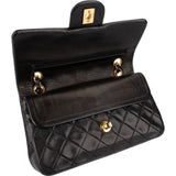 Chanel Quilted Lambskin 24K Gold Small Double Flap Shoulder Bag