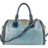 Miu Miu Vitello Lux Bicolor Bauletto Handbag - vintageandkickz